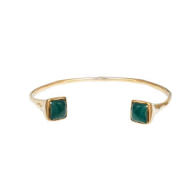 Green onyx bangle by Mirabelle